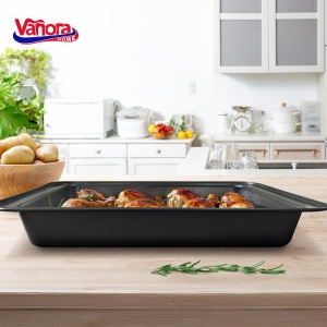 TAVA CUPTOR TEFLON 37X26X5 CM, EASY BAKE - Img 3