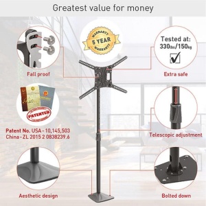 Barkan Fixed Floor Stand TV Mount 13-83" - Img 10