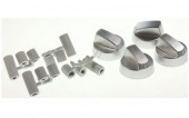 Butoane aragaz universale argintiu, set 4 buc - Img 2