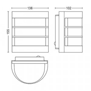 CALGARY WALL LANTERN INOX 1X60W 230V - Img 2