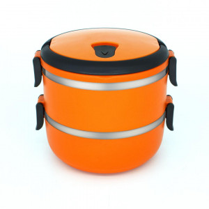 CASEROLA TERMICA DUBLA, 2x0.7L,PORTOCALI - Img 1