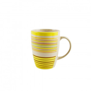 SET 3 CANI CERAMICA 285 ML,SARA,GALBEN - Img 1