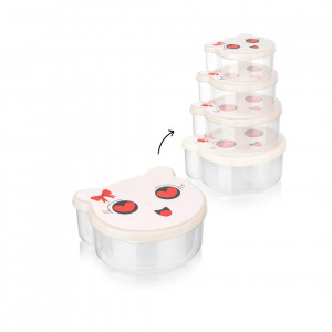 SET 4 CASEROLE CU CAPAC, PLASTIC, PUCCA - Img 3