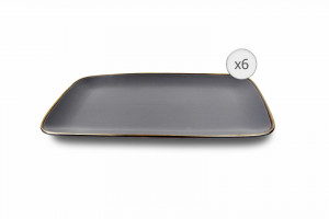 SET 6 PLATOURI CERAMICA 32x20 CM,CALYPSO - Img 1