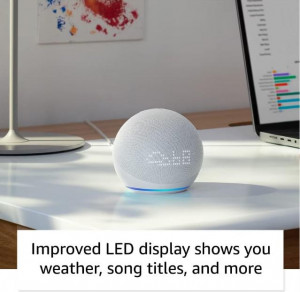 Amazon Echo Dot 5, Boxa cu ceas, Blue - Img 4