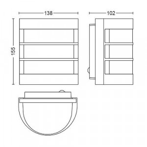 CALGARY WALL LANTERN ANTHRACITE 1X60W - Img 2
