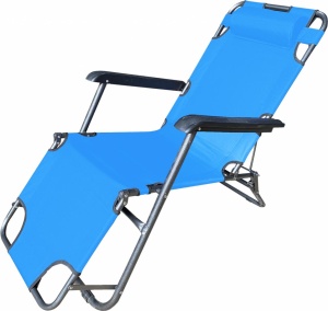 HR SEZLONG ALBASTRU 153X60X79CM - Img 1