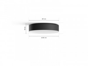 HUE ENRAVE S CEILING LAMP BLACK - Img 3