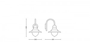 RAINDROP WALL LANTERN IRON 1X60W 230V - Img 3