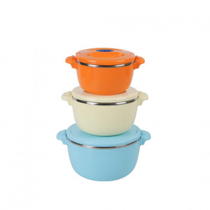 SET 3 CASEROLE TERMICE 2+4+6L,BELLY BLUE - Img 1