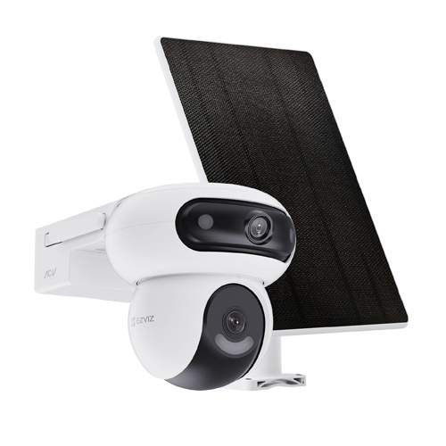 Camera IP PT Dual-Lens 4MP + panou solar 8W, Wi-Fi6, Baterie 10.400 mAh, Audio, IR 35M - EZVIZ CS-HB90/SP(2x4MP)