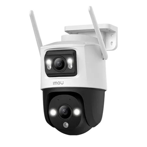 Camera IP rotativa exterior Wi-Fi, 5+5MP, lentila duala, sirena, auto smart tracking, IR 30m, lumina alba 30m, microfon, difuzor, detectie vehicul/om - IMOU Cruiser Dual