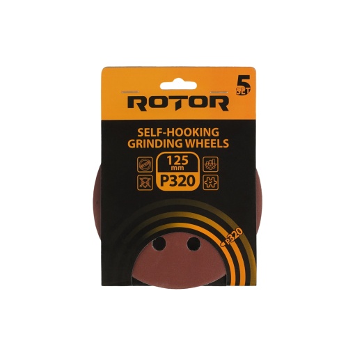 Disc abraziv pentru slefuitor cu excentric ROTOR 125 P320 set 5