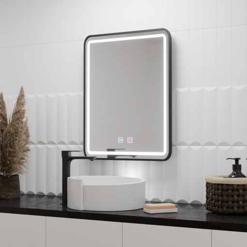Oglinda LED Rectangulara, 60x80cm, Taglio Touch, Sistem Dezaburire