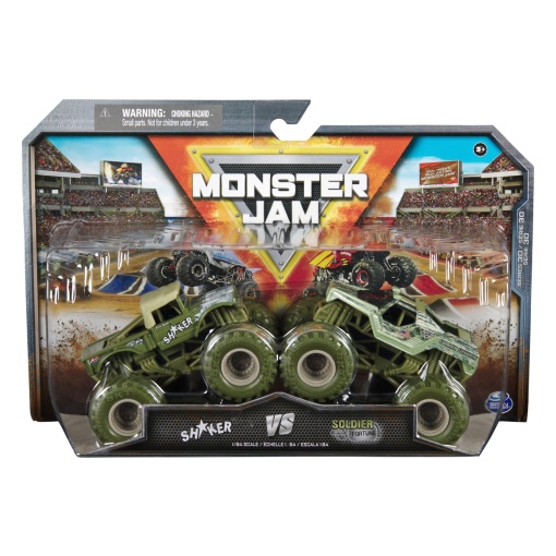 MONSTER JAM SET 2 MASINUTE METALICE SHAKER SI SOLDIER FORTUNE SCARA 1 LA 64
