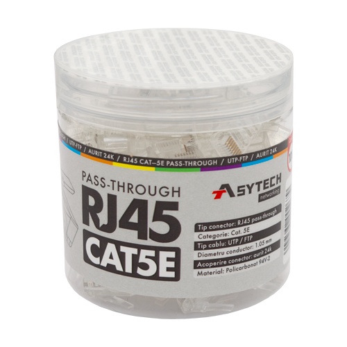 Mufa RJ-45 UTP Cat.5e EZ Passthrough (100 buc) RJ45-CAT5-EZ-JAR