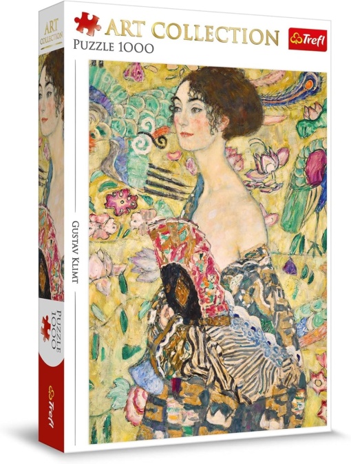 PUZZLE TREFL 1000 ART COLLECTION GUSTAV KLIMT DOAMNA CU EVANTAIUL