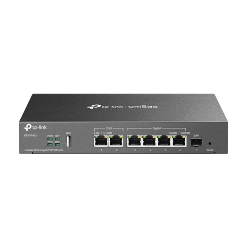 Router VPN, 2 x RJ45 2.5G, 1 x SFP Gigabit, 4 x RJ45 Gigabit, 1 x USB, 1U - TP-Link Omada ER707-M2