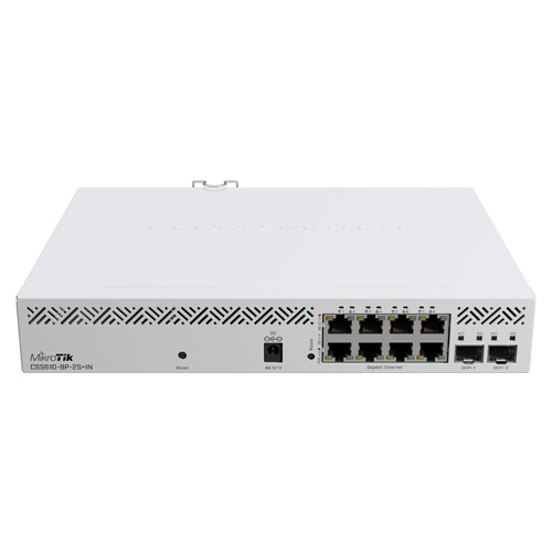 Switch, 8 x Gigabit PoE, 2 x SFP+ 10Gbps, Management - MikroTik CSS610-8P-2S+IN