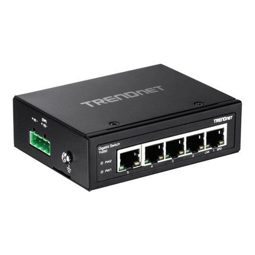 Switch industrial 5 porturi Gigabit DIN-Rail - TRENDnet TI-G50