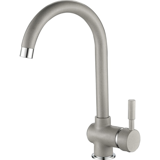 Baterie bucatarie cu pipa inalta GREY4H, finisaj granit gri