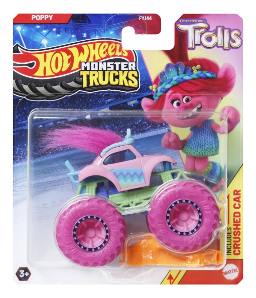 HOT WHEELS MONSTER TRUCK MASINUTA TROLLS POPPY SCARA 1:64