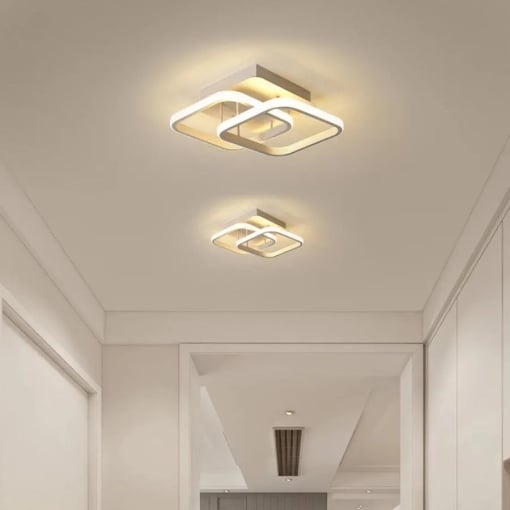 Lustra LED VERTEX Matrix Romburi Suprapuse, 24W, 2 Romburi, Lumina Rece/Calda/Neutra, Alb