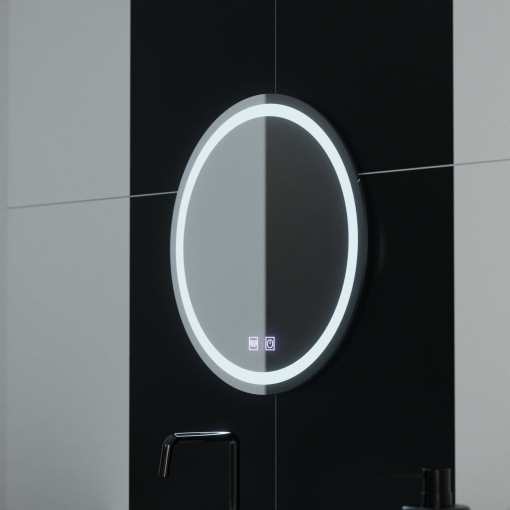 Oglinda LED Rotunda 50cm Lucea Touch Sistem Dezaburire