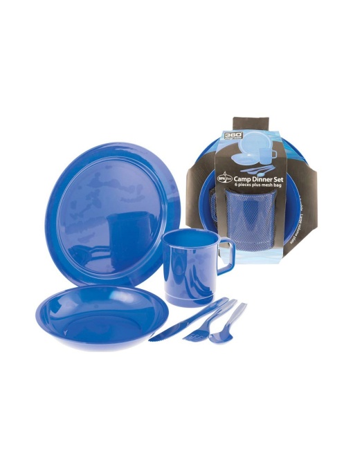 Set vase camping 360 Degrees Dinner Set, 6 piese, BPA free, cu husa