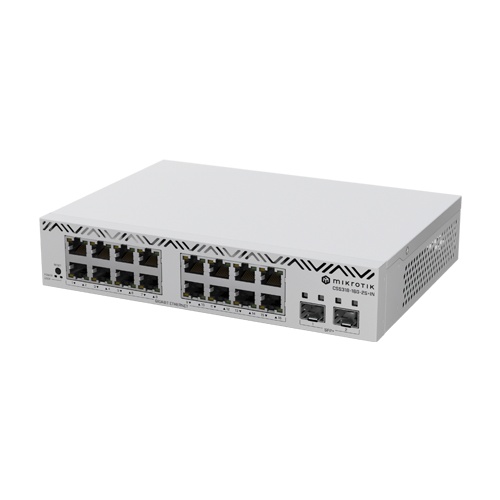 Cloud Smart Switch, 16 x Gigabit, 2 x SFP+ 10Gbps, 1U - Mikrotik CSS318-16G-2S+IN