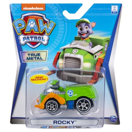 PATRULA CATELUSILOR MACHETA METALICA ROCKY CU MASINA DE CURATENIE