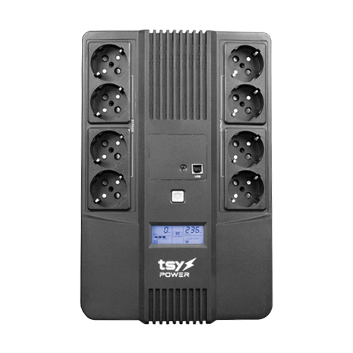 UPS TSY Power, 1000VA/600W, LCD, line interactive, 8 x Schuko TSY-D-1K0-LCD