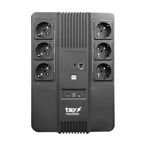 UPS TSY Power, 600VA/360W, LED, line interactive, 6 x Schuko TSY-D-0K6-LED