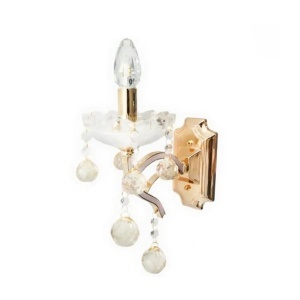 Aplica Cristal Angel 1x E14 Alb Auriu - Img 1