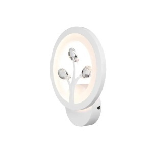 Aplica LED DAISY, 13W, Lumina Rece/Calda/Neutra, Alb cu Cristal - Img 1