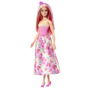 BARBIE PAPUSA BARBIE CU PARUL BLOND SI ROZ - Img 4