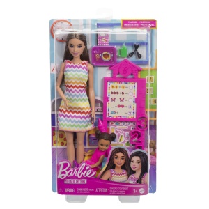 BARBIE SET DE JOACA PAPUSA BARBIE SATENA FACE CARIERA PROFESOARA - Img 1