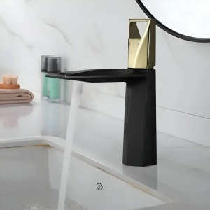 Baterie Lavoar, Alama Sanitara, Negru cu Auriu, 10107H/G - Img 1