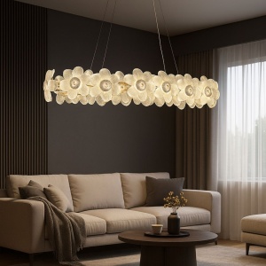 Candelabru Cristal Cadenza Allegro, 20x E14, Inaltime reglabila, Auriu - Img 2