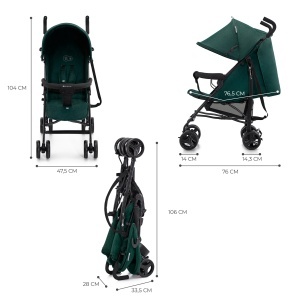 CARUCIOR SPORT KINDERKRAFT TIK, TIP UMBRELA, GREEN FOREST - Img 4