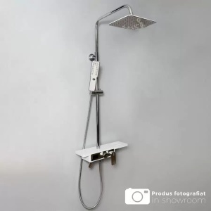 Coloana Dus, Afisaj LCD, Inox, Alb/Argintiu, SJG/009 - Img 1