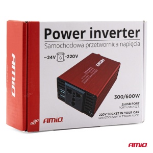 Convertor de tensiune 24V -> 230V, 300W/600W, 2 x USB 5V - Img 8