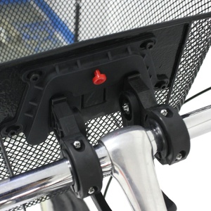 Cos metalic pentru bicicleta cu maner, demontabil, conceput pentru a fi montat in partea din fata, culoare Neagra - Img 3