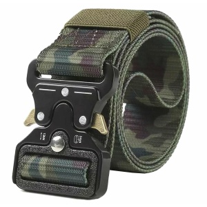 Curea Tactica pentru pantaloni, culoare Camuflaj cu catarama Neagra - Img 1
