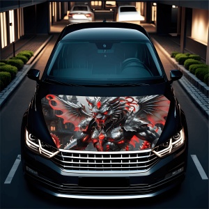 Folie Capota Auto "Hood Art" rezistenta la exterior, marime L (180 x 130cm) - Cod: AVX-CAPOTA-025L - Img 2