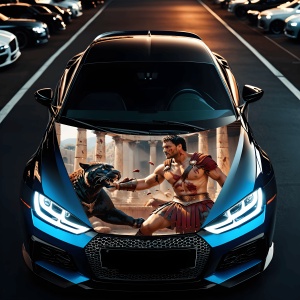 Folie Capota Auto "Hood Art" rezistenta la exterior, marime M (165 x 120cm) - Cod: AVX-CAPOTA-015M - Img 1