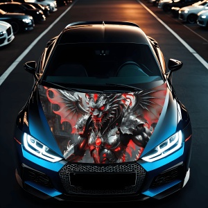 Folie Capota Auto "Hood Art" rezistenta la exterior, marime M (165 x 120cm) - Cod: AVX-CAPOTA-025M - Img 1