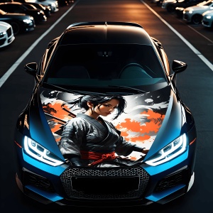 Folie Capota Auto "Hood Art" rezistenta la exterior, marime S (150 x 110cm) - Cod: AVX-CAPOTA-005S - Img 1