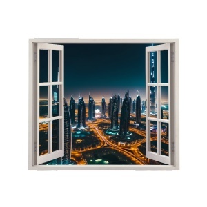 Folie imprimata color pentru decor perete locuinta, dimensiune 125 x 110cm, model: VIEW TO HAVEN 05 - Img 2
