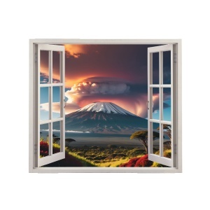 Folie imprimata color pentru decor perete locuinta, dimensiune 125 x 110cm, model: VIEW TO HAVEN 10 - Img 2